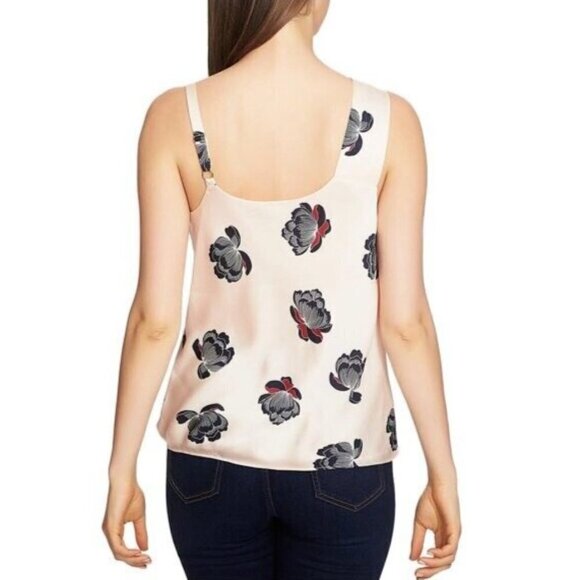 🔥 3/$15 🔥 1.State Asymmetrical Neck Camisole Tank Floral Slinky Coquette S - Picture 2 of 6